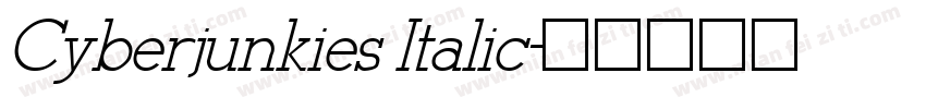 Cyberjunkies Italic字体转换